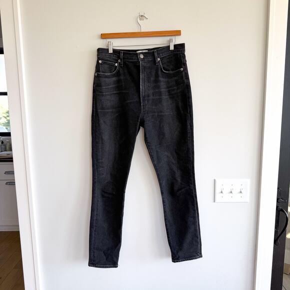 Agolde Denim - Agolde High Rise Straight Jeans Black 30